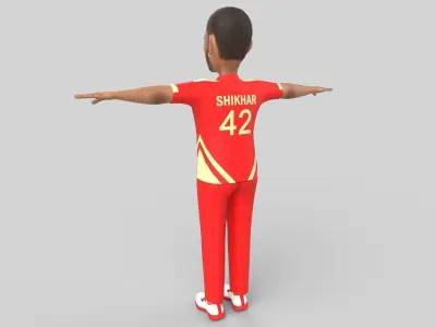 Shikhar Dhawan 3D model