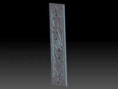 Ornament door with ornate design 3D print model