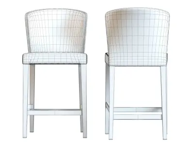 Crate and Barrel - Curran Quilted Counter Stool 3D model