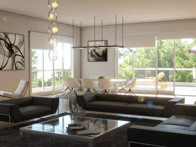 Living Room  3D model 8