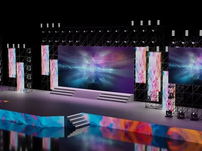 Concert stage 3D 3D model