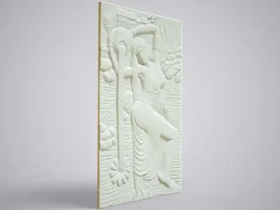 Water Girl Relief Low-poly 3D model