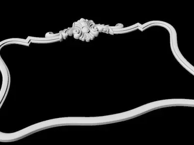 carved mirror 3D model