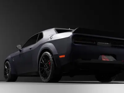 dodge challenger 3D model Textured