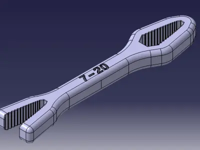 French ring wrench 3D print model