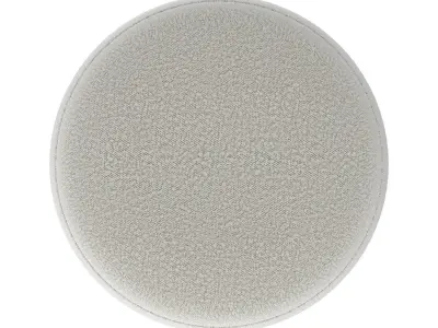 Cilo Ivory Boucle Ottoman 3D model