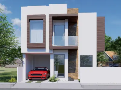 Modern House - Two Story House  3D model