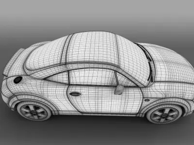 AUDI TT 1998 Low-poly 3D model