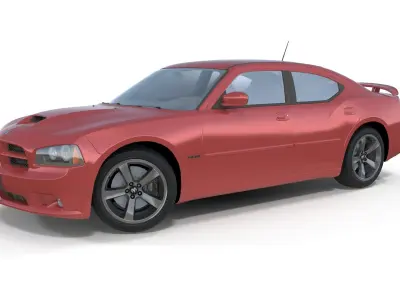 Dodge Charger 2006 STR8 Low-poly 3D model