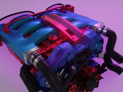 Engine Motor Car 3D model