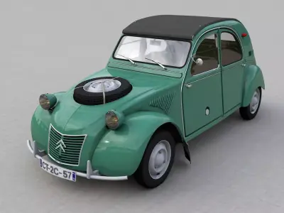 Citroen Sahara 2CV 1964 3D model