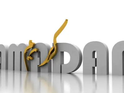 Ramadan 3D Letters  Decoration 3D model