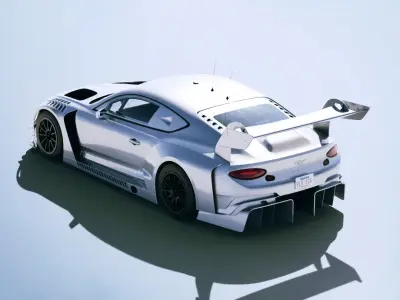Bentley Continental GT3 2019 Low-poly 3D model