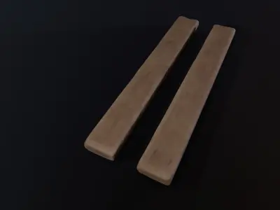 Stylized woodblock Free low-poly 3D model