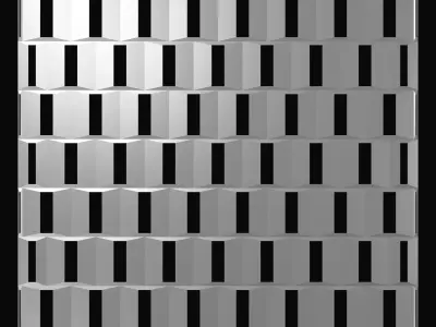 3D Perforated panel with 22 percent opening 25O09 3D model