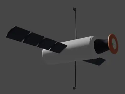 Space Pod Or Hubble Space Telescope Free low-poly 3D model