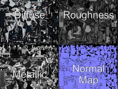 Snowmobile D Model Pack for Games and Animation Low-poly 3D model