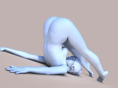 Yoga pose 3D print model