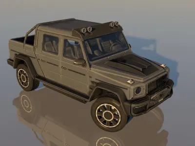 New Stylish Design Adventure Jeep Lowpoly 3D Model Low-poly 3D model
