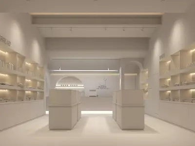 Bakery Patisserie Shop Low-poly 3D model