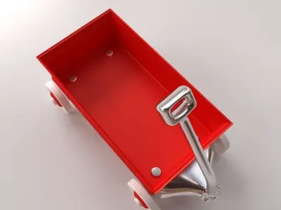 Red Wagon 3D model