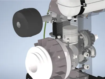 Mini Tractor Engine 3D model