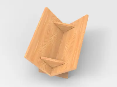 Akro Bookcase Low-poly 3D model