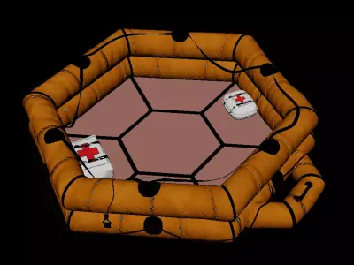 Lifecraft or Lifeboat  Optimized for Unreal Engine and Unity Low-poly 3D model