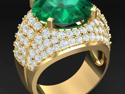 Luxury Men Rings Designs 6MR055 3D print model