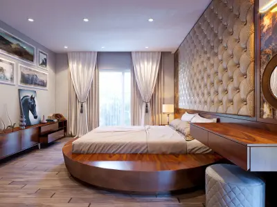 Full scene bedroom master luxury 3D Model 3D model