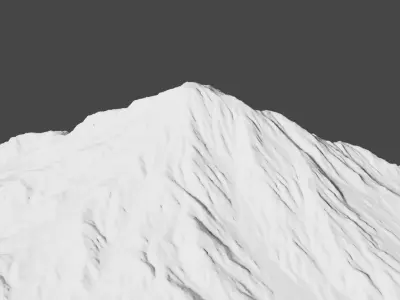 Untextured Mountain Free 3D model