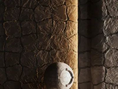 H112 Stone - PBR - 4K - Seamless - SBSAR Low-poly 3D model