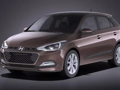 Hyundai i20 2017 VRAY 3D model