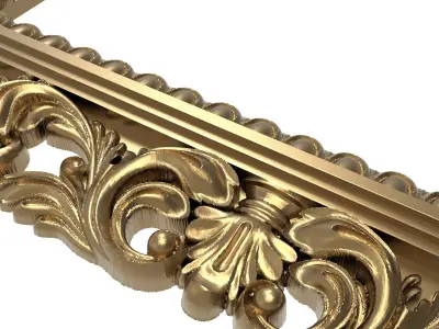 carved frame 3D model 15