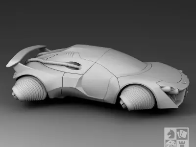 Futuristic machine with directional pads 3D print model