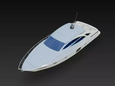 Modern Sport Motor Yacht Cabin Cruiser 3D Model 3D print model