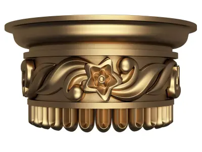 Carved Capital 1402 Low-poly 3D model