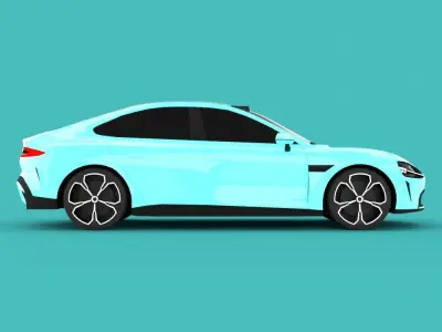 Xiaomi SU7  Low-poly 3D model