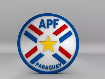 Paraguay National Soccer Team Logo 3D model