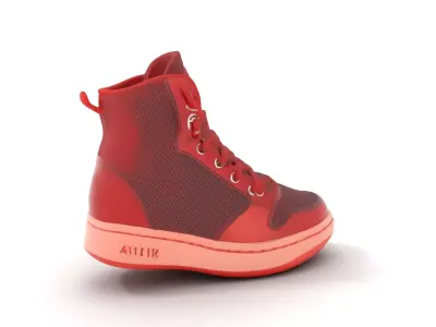 Red Athletic Sneaker model pack Low-poly 3D model