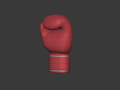 Cartoon Boxing Gloves Low-poly 3D model