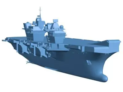 Queen Elizabeth Class Low-poly 3D model