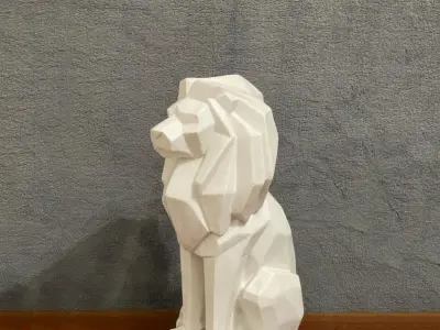 Low Poly Lion FREE Free 3D print model