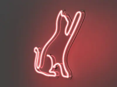 Cat 3 - Neon Sign 3D model