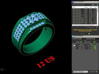 Luxury Men Rings Designs 4MR065 3D print model