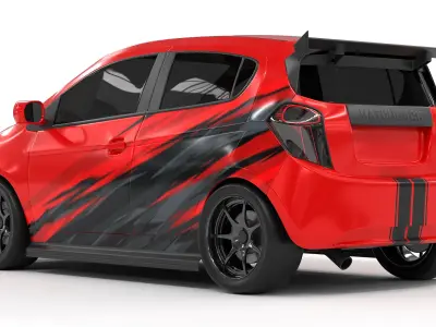 Spark 2024 concept tuning Hatchback Car 3D model