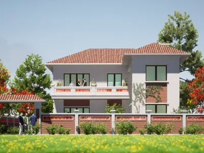 026Countryhouse2f140m2 3D model