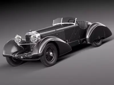 Mercedes-Benz 710 SSK Trossi Roadster 1930 3D model