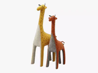 Carapau KUBO KIFFA Stuffed Toy Giraffe Low-poly 3D model