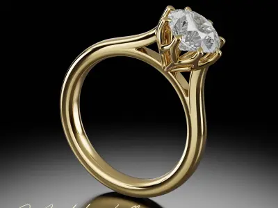 Brilliant ring 3D print model